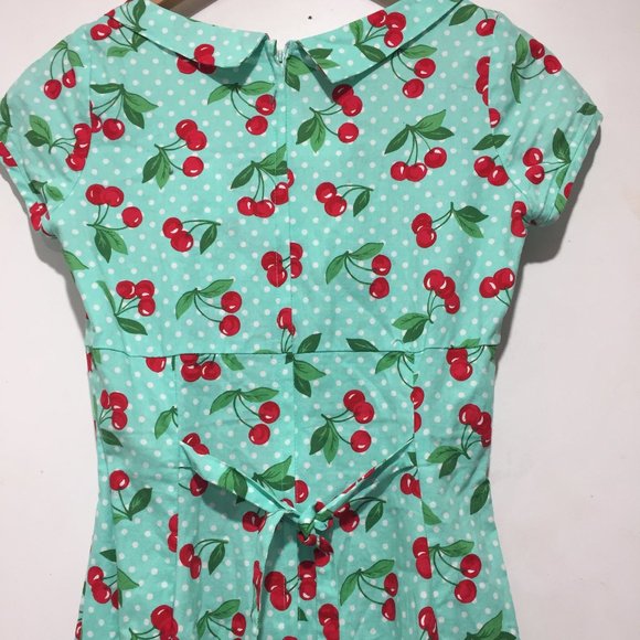 VINTAGE HEART of  HAUTE MIDI PRINTED  DRESSES SIZE S - Picture 7 of 8